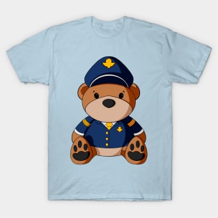 Male Pilot Teddy Bear T-Shirt